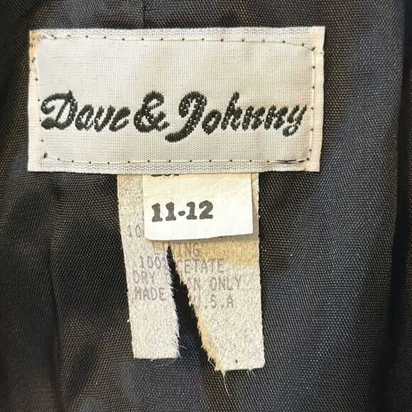 Vintage Dave and Johny halter sequined top with satin A-line skirt size 11/12 - Picture 9 of 12